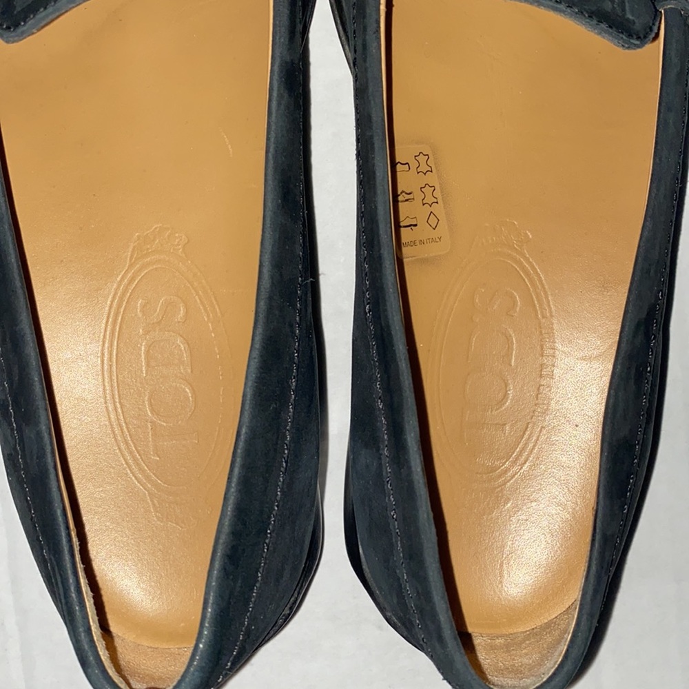 Tod's Black Suede Loafer Flats - Picture 7 of 7